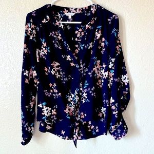 Black Floral Blouse
